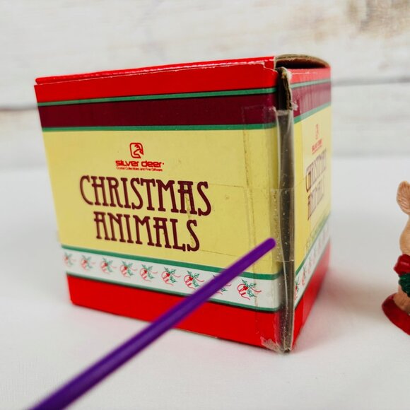 Silver Deer Tom Rubel Christmas Animals Pig Ornament - Picture 11 of 11